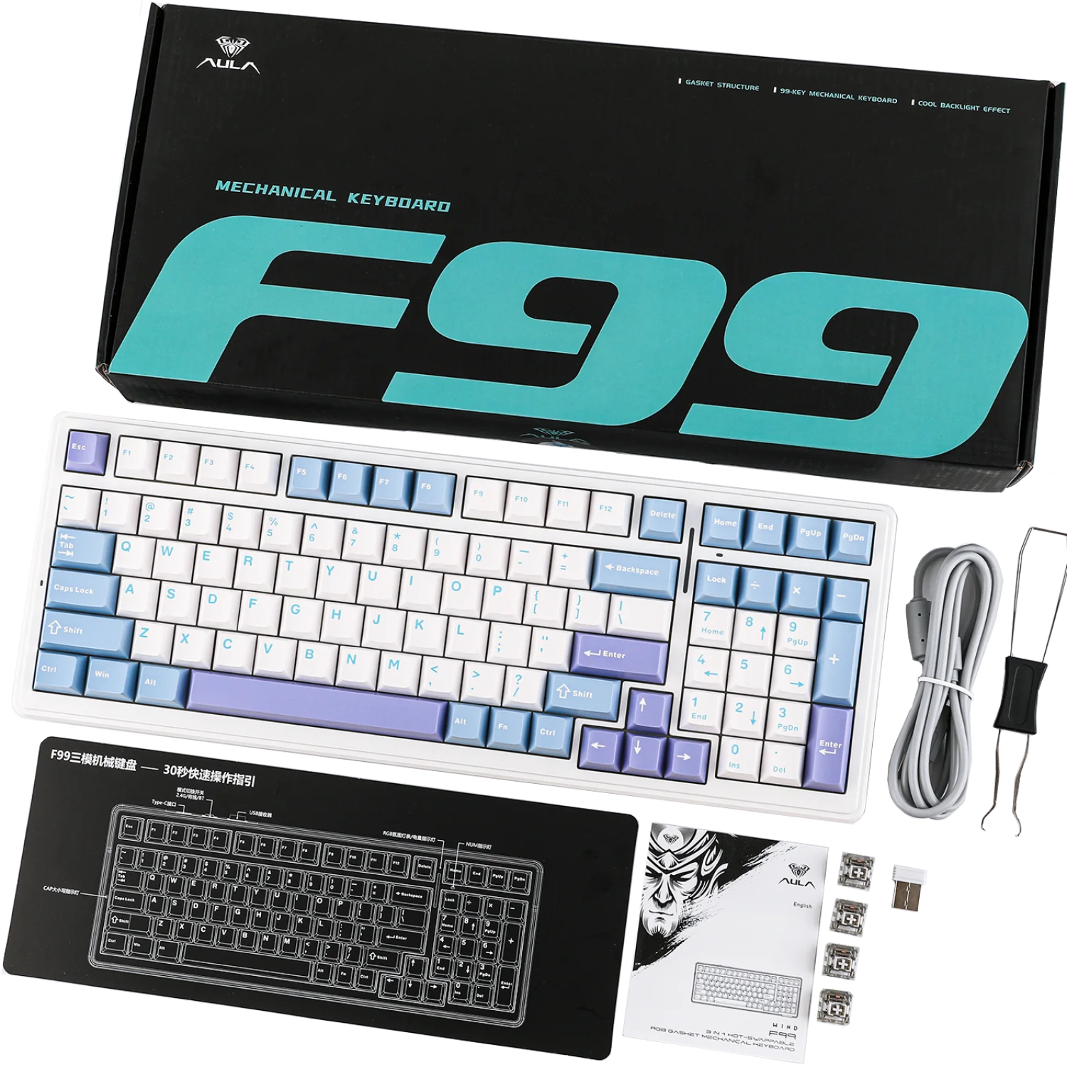 Teclado Aula F99 Wireless