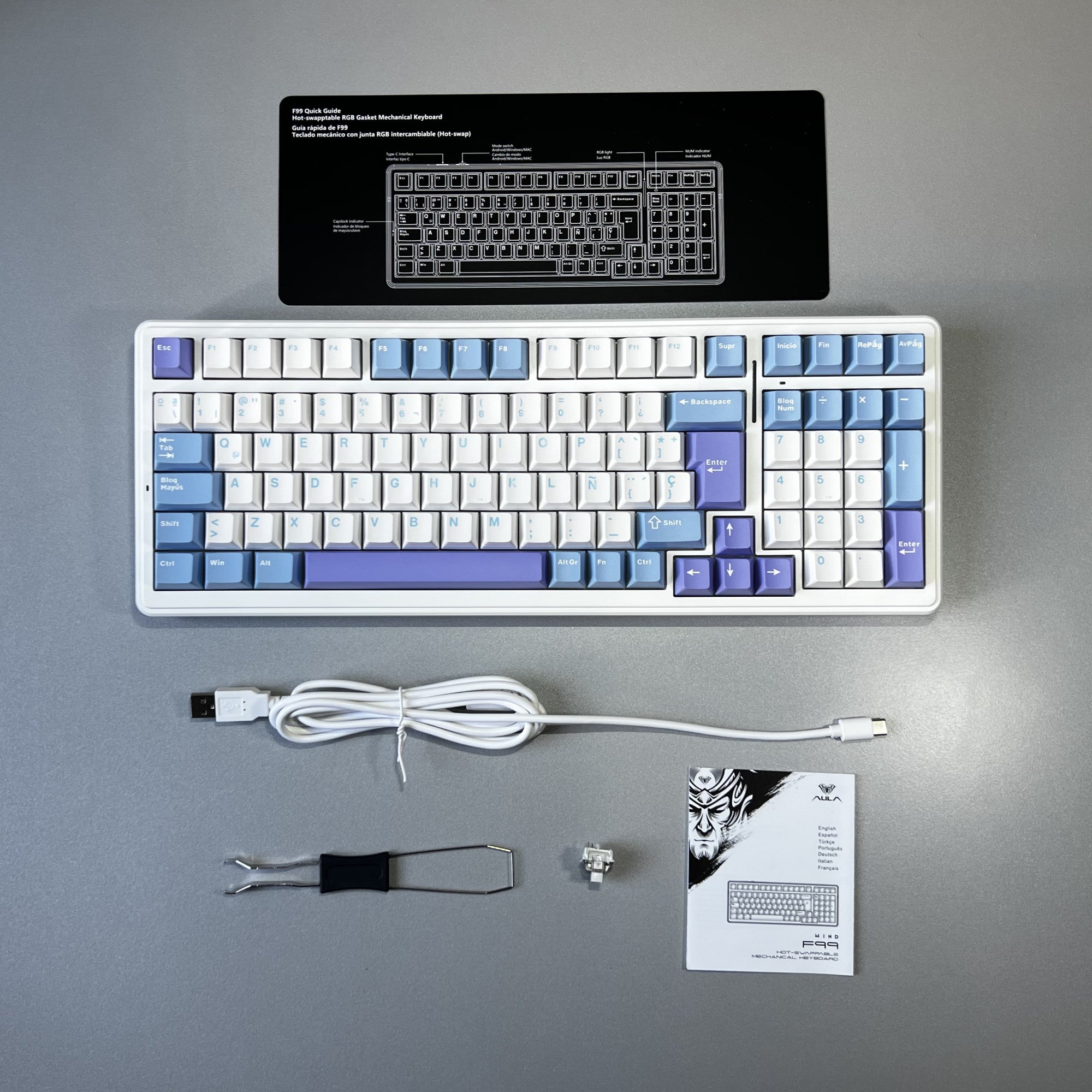 Teclado Aula F99 Wired